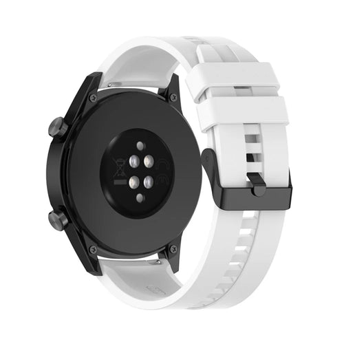 22mm Silicone Smart Watch Bands for Huawei Watch Buds / Watch 3 Pro New, Wrist Strap Watchband Replacement - White - 1