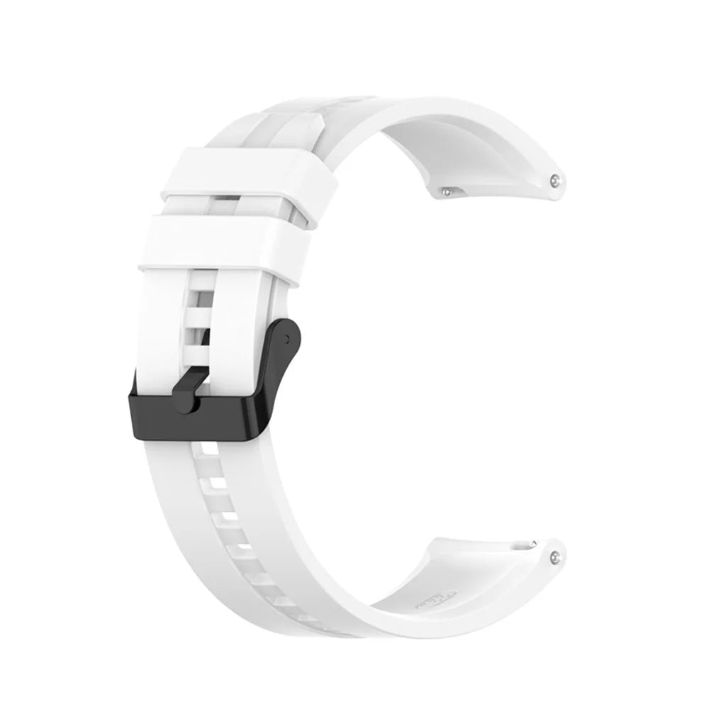 22mm Silicone Smart Watch Bands for Huawei Watch Buds / Watch 3 Pro New, Wrist Strap Watchband Replacement - White - 3