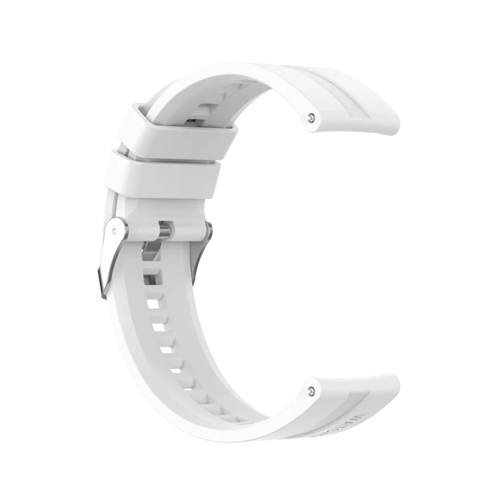 22mm Silicone Smart Watch Bands for Huawei Watch Buds / Watch 3 Pro New, Wrist Strap Watchband Replacement - White - 4