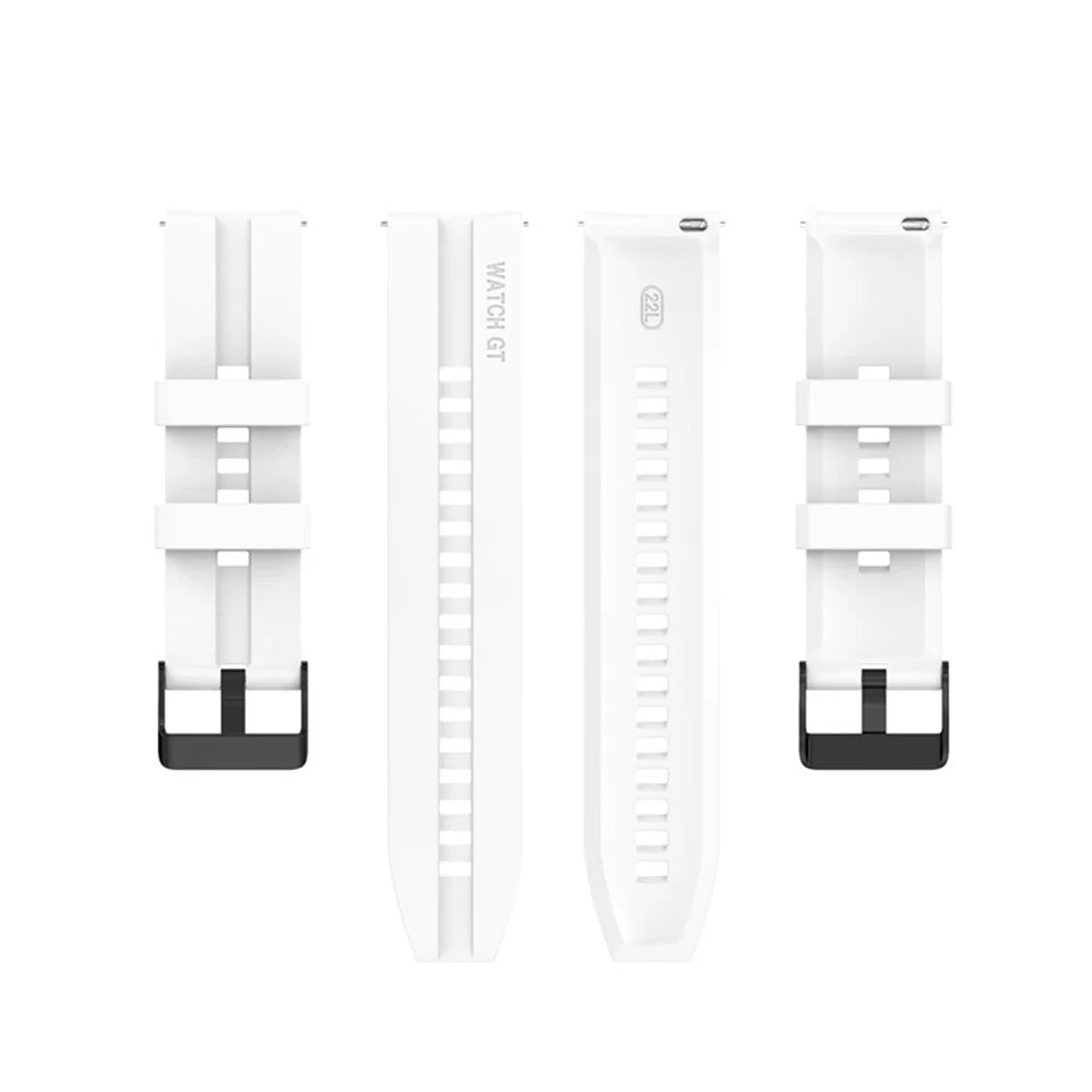 22mm Silicone Smart Watch Bands for Huawei Watch Buds / Watch 3 Pro New, Wrist Strap Watchband Replacement - White - 5