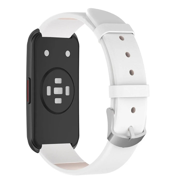 For Keep B4 Leather Watch Band 16mm Quick Release Waterproof Soft Replacement Strap with Stainless Steel Buckle - White - 3