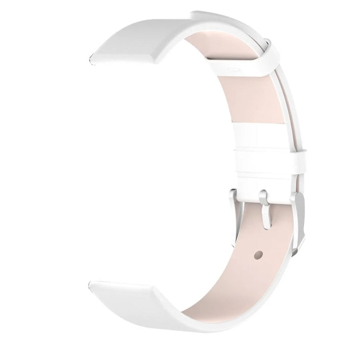 For Keep B4 Leather Watch Band 16mm Quick Release Waterproof Soft Replacement Strap with Stainless Steel Buckle - White - 6