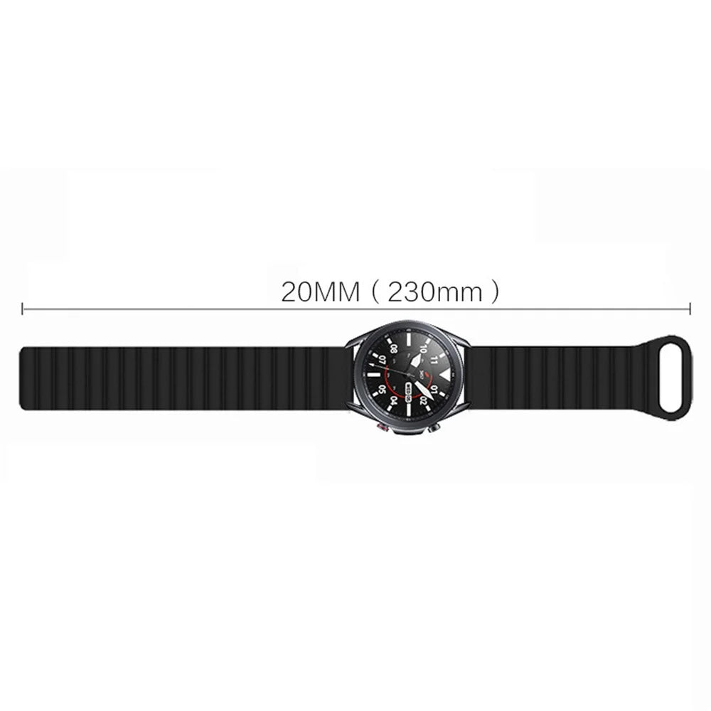 For Google Pixel Watch 4 41mm / Watch 3 41mm / Watch 2 / Watch Dual-Color Silicone Replacement Strap 20mm Adjustable Magnetic Closure Watch Band - Antique White / Mist Blue - 6