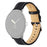 For Google Pixel Watch 4 41mm / Watch 3 41mm / Watch 2 / Watch Genuine Leather Watch Band Stainless Steel Buckle Stitched Replacement Strap - Black - 1