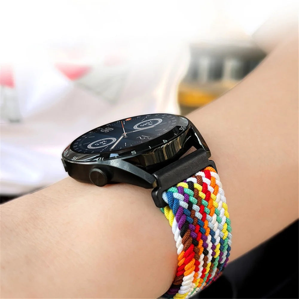 For Google Pixel Watch 4 41mm / Watch 3 41mm / Watch 2 / Watch Buckle Design Nylon Watchband Smart Bracelet Adjustable Strap Breathable Band - Rainbow - 5