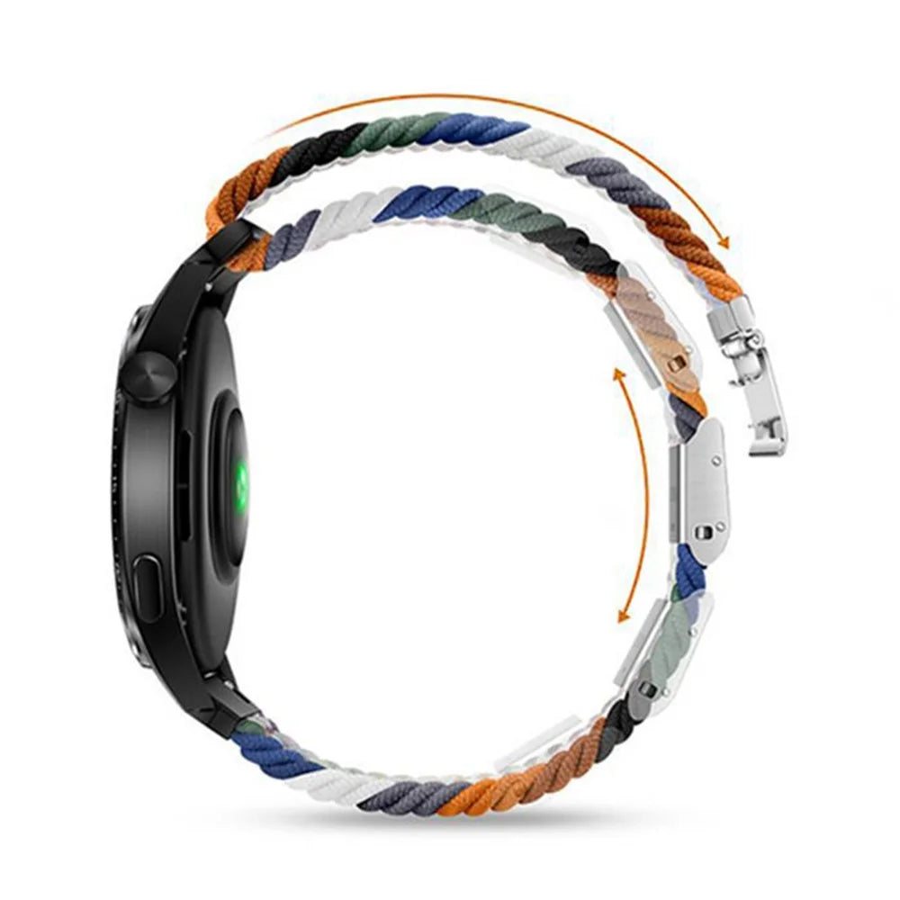 For Google Pixel Watch 4 41mm / Watch 3 41mm / Watch 2 / Watch Buckle Design Nylon Watchband Smart Bracelet Adjustable Strap Breathable Band - Rainbow - 7