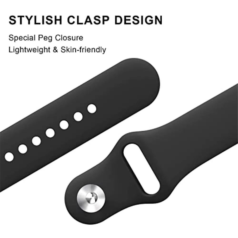 For Google Pixel Watch 4 41mm / Watch 3 41mm / Watch 2 / Watch Silicone Sport Watch Band Quick Release Breathable Strap Wristband - Black - 4
