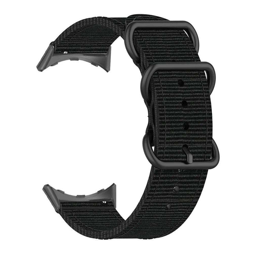 For Google Pixel Watch 4 41mm / Watch 3 41mm / Watch 2 / Watch Nylon Strap Adjustable Watchband Smart Bracelet Breathable Band with Loop Buckle for Women / Men - Black - 1