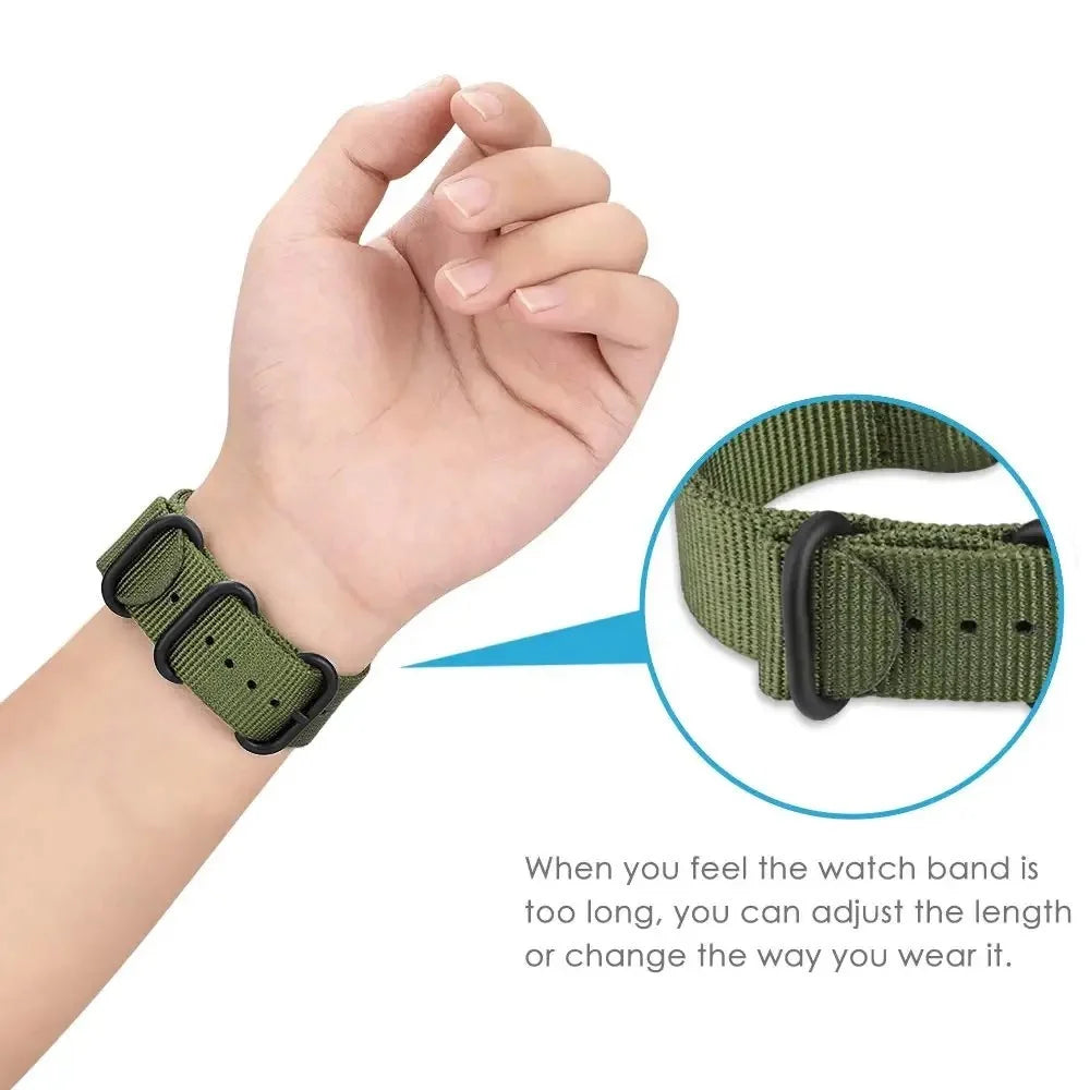 For Google Pixel Watch 4 41mm / Watch 3 41mm / Watch 2 / Watch Nylon Strap Adjustable Watchband Smart Bracelet Breathable Band with Loop Buckle for Women / Men - Black - 5