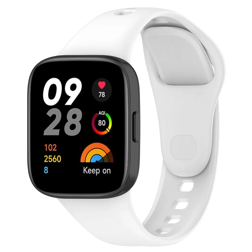 Silicone Watch Band for Xiaomi Redmi Watch 3 / Mi Lite Watch 3 Soft Strap Quick Release Watchband - White - 2