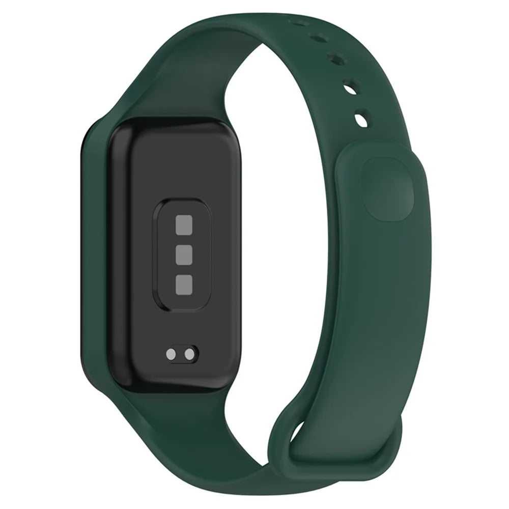 Silicone Watch Strap for Redmi Band 2 Integrate Soft Band Case Quick Release Watchband - Blackish Green - 1