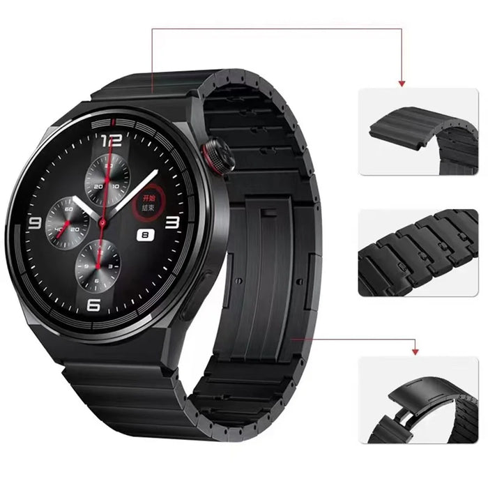 For Huawei Watch 3 / Watch GT 3 Pro 46mm / GT2 46mm Quick Release 22mm Universal Watch Strap Replacement Titanium Steel Wrist Band - Black - 4