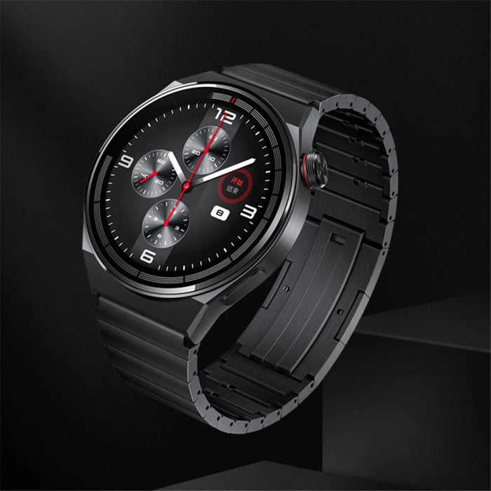 For Huawei Watch 3 / Watch GT 3 Pro 46mm / GT2 46mm Quick Release 22mm Universal Watch Strap Replacement Titanium Steel Wrist Band - Black - 7