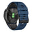 For Garmin Descent G1 / Instinct 2 Dual Color Silicone Wrist Band Adjustable Replacement Watch Strap - Midnight Blue / Black - 1