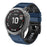For Garmin Descent G1 / Instinct 2 Dual Color Silicone Wrist Band Adjustable Replacement Watch Strap - Midnight Blue / Black - 4