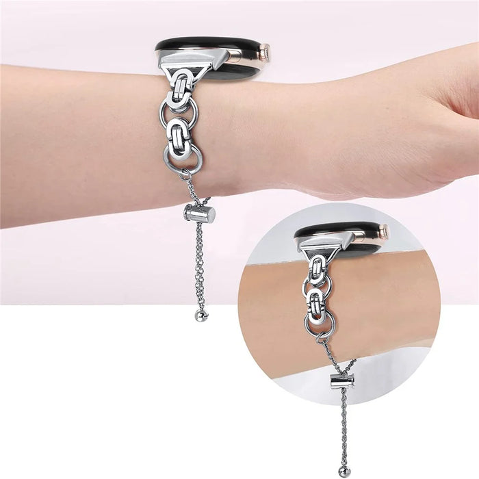 For Google Pixel Watch 4 41mm / Watch 3 41mm / Watch 2 / Watch Smartwatch Strap Replacement Bead Chain Stainless Strap Bracelet Strap - Silver - 5