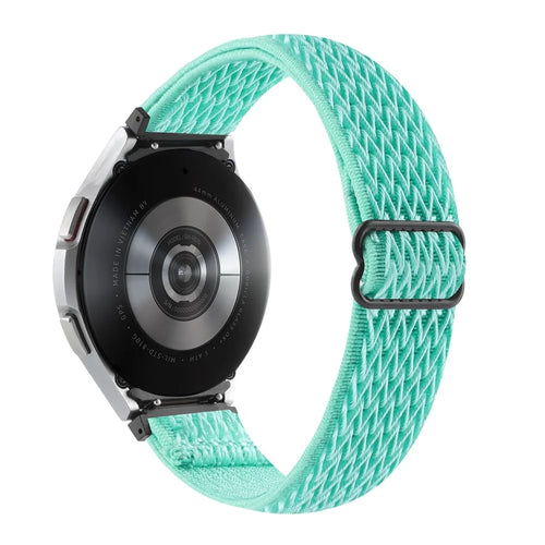 Stretchy Nylon Watch Band for Samsung Galaxy Watch6 40mm 44mm / Watch6 Classic 43mm 47mm / Watch 5 40mm 44mm / 5 Pro 45mm / Watch4 40mm 44mm , Solo Loop Wristband Strap - Mint Green - 1