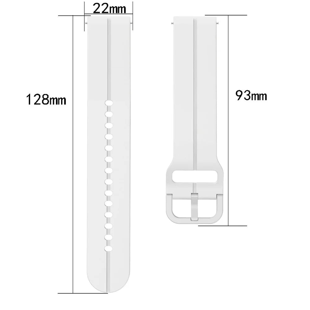 For Huawei Watch GT 4 46mm / Watch 4 Pro / Watch 3 Pro New / Watch 3 Pro / GT 2 Pro /  Honor Watch GS 3i Watch Strap 22mm Silicone Watch Band - White - 6