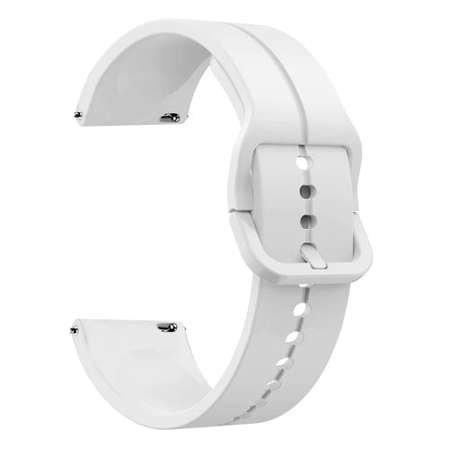 For Samsung Galaxy Watch6 40mm / 44mm / Watch6 Classic 43mm / 47mm Watch Band 20mm Silicone Watch Strap - White - 1