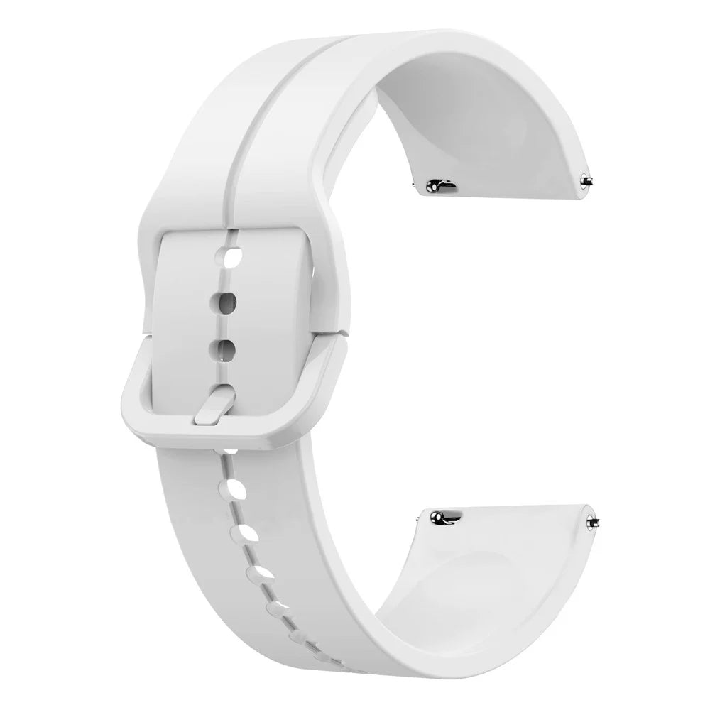 For Samsung Galaxy Watch6 40mm / 44mm / Watch6 Classic 43mm / 47mm Watch Band 20mm Silicone Watch Strap - White - 2
