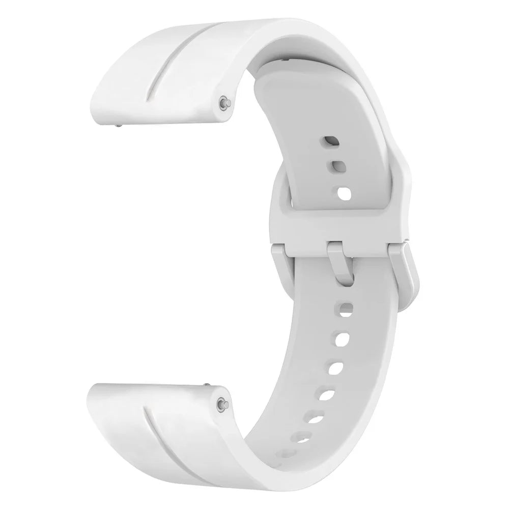 For Samsung Galaxy Watch6 40mm / 44mm / Watch6 Classic 43mm / 47mm Watch Band 20mm Silicone Watch Strap - White - 3