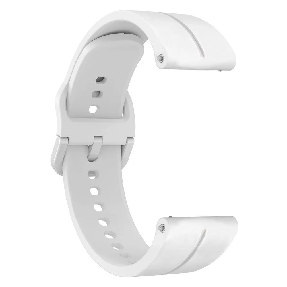 For Samsung Galaxy Watch6 40mm / 44mm / Watch6 Classic 43mm / 47mm Watch Band 20mm Silicone Watch Strap - White - 4