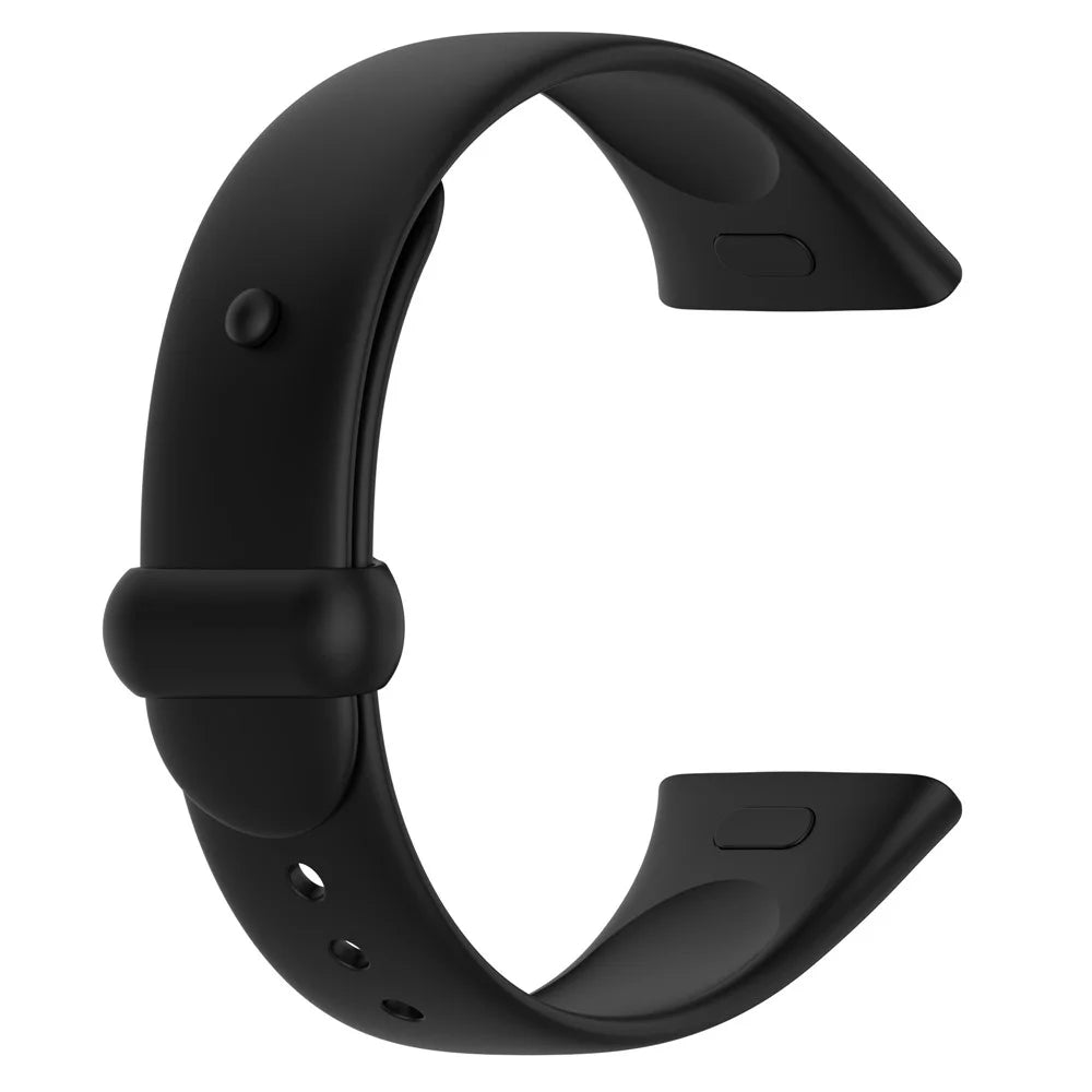 Watch Band for Xiaomi Redmi Watch 3 Soft Silicone Strap with Button Buckle - Black - 2
