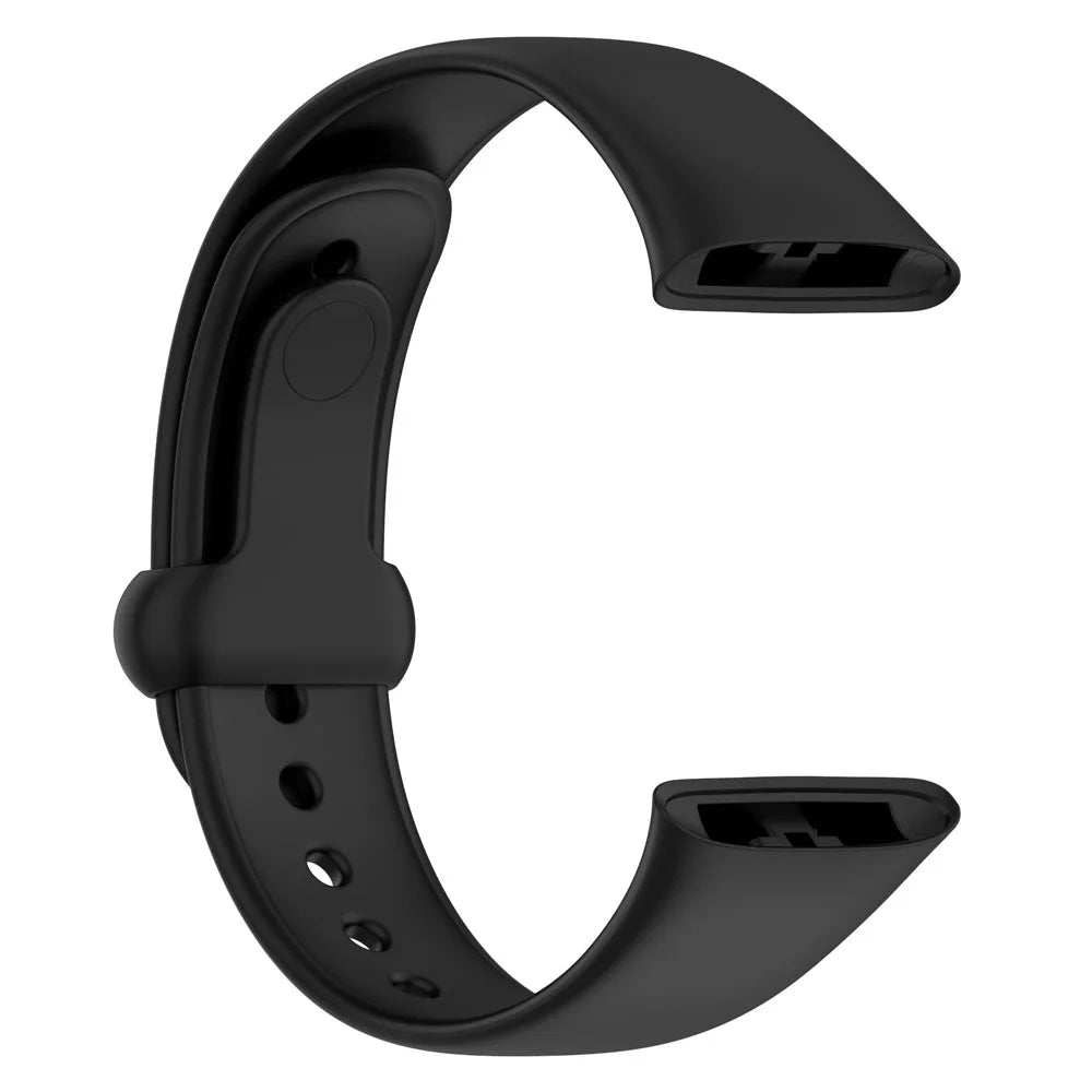 Watch Band for Xiaomi Redmi Watch 3 Soft Silicone Strap with Button Buckle - Black - 3