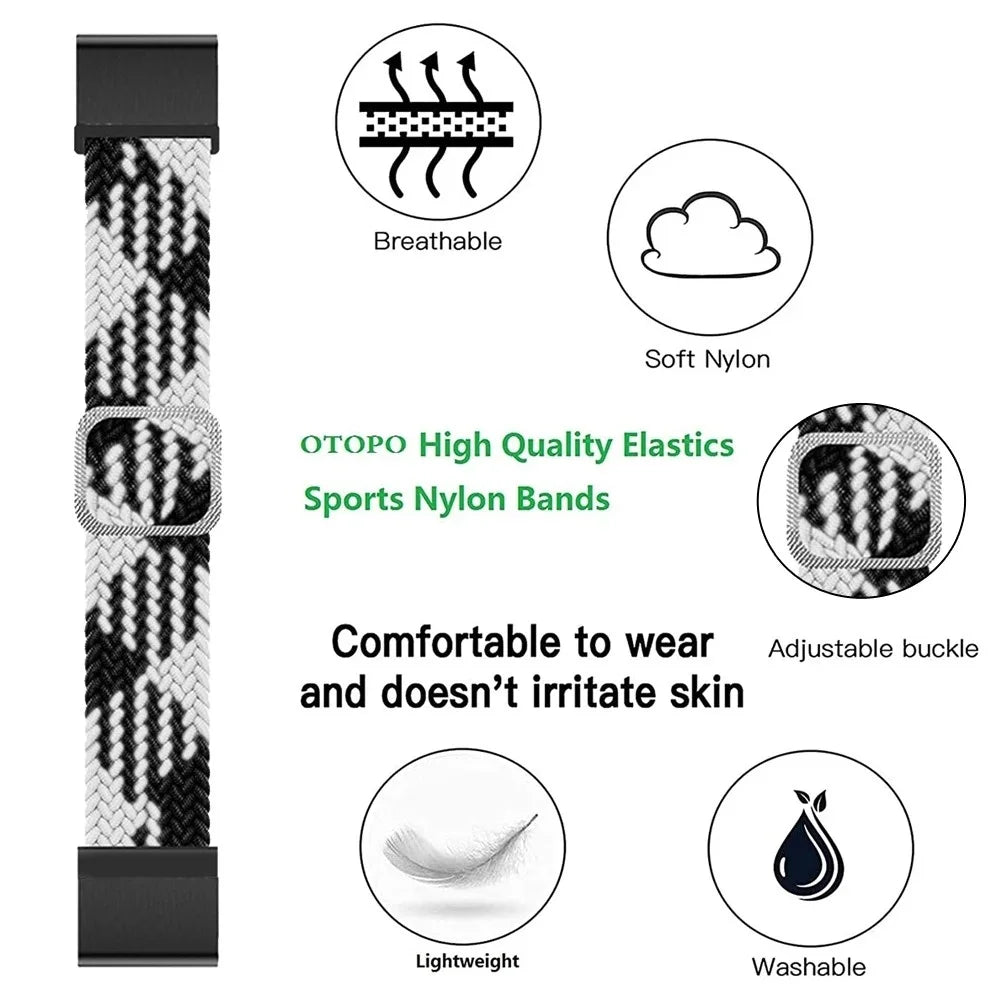 For Garmin Fenix 7 / Epix / Instinct 2 / Approach S62 / Fenix 5 Nylon Strap 22mm Smart Watch Band with Buckle - Rainbow - 4