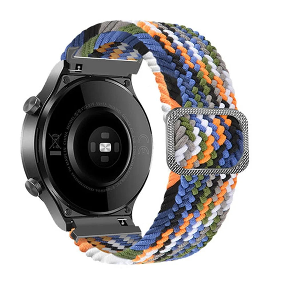 For Samsung Galaxy Watch3 45mm / Huami Amazfit Pace / Stratos Watch Strap 22mm Nylon Watch Band with Buckle - Denim - 1