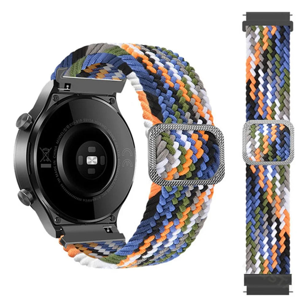 For Samsung Galaxy Watch3 45mm / Huami Amazfit Pace / Stratos Watch Strap 22mm Nylon Watch Band with Buckle - Denim - 3
