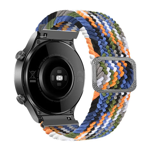 For Samsung Galaxy Watch3 41mm / Garmin Forerunner 645 / Huawei Watch GT 2 42mm Watch Strap 20mm Nylon Band - Denim - 1