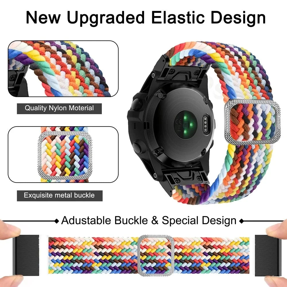 For Samsung Galaxy Watch3 41mm / Garmin Forerunner 645 / Huawei Watch GT 2 42mm Watch Strap 20mm Nylon Band - Denim - 4