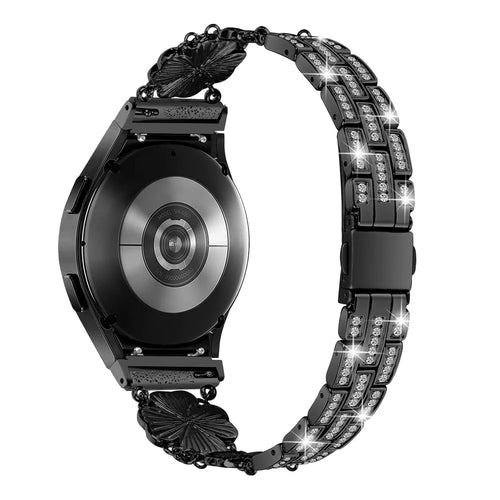 For Samsung Galaxy Watch6 40mm 44mm / Watch6 Classic 43mm 47mm / Watch 5 40mm 44mm / 5 Pro 45mm Watch Band with Connector - Black - 1
