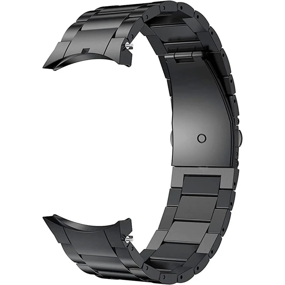 For Samsung Galaxy Watch6 40mm 44mm / Watch6 Classic 43mm 47mm / Watch 5 40mm 44mm / Watch4 40mm 44mm Watch Band Titanium Alloy Wrist Strap - Black - 1