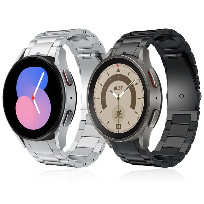 For Samsung Galaxy Watch6 40mm 44mm / Watch6 Classic 43mm 47mm / Watch 5 40mm 44mm / Watch4 40mm 44mm Watch Band Titanium Alloy Wrist Strap - Black - 6