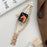 Watch Strap for Apple Watch Series 11 10 42mm / 9 8 7 41mm / SE3 SE2 SE 6 5 4 40mm / 3 2 1 38mm Metal Leather Band Heart Pendant Bracelet - Gold - 2