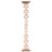 For Apple Watch Ultra 3 2 1 49mm / Series 11 10 46mm / 9 8 7 45mm / SE3 SE2 SE 6 5 4 44mm / 3 2 1 42mm Metal Watch Band Flower Docor Strap - Rose Gold - 2