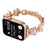 For Apple Watch Ultra 3 2 1 49mm / Series 11 10 46mm / 9 8 7 45mm / SE3 SE2 SE 6 5 4 44mm / 3 2 1 42mm Metal Watch Band Flower Docor Strap - Rose Gold - 4