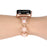 For Apple Watch Ultra 3 2 1 49mm / Series 11 10 46mm / 9 8 7 45mm / SE3 SE2 SE 6 5 4 44mm / 3 2 1 42mm Metal Watch Band Flower Docor Strap - Rose Gold - 5