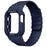 For Apple Watch Ultra 49mm Watch Band Magnetic Silicone Strap with Protective Watch Case - Midnight Blue - 1