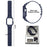 For Apple Watch Ultra 49mm Watch Band Magnetic Silicone Strap with Protective Watch Case - Midnight Blue - 7