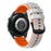 For Huami Amazfit GTS4 Mini / GTS3 / GTS2 2E Watch Strap 20mm Grids Texture Silicone Watch Band - White / Orange - 1