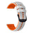 For Huami Amazfit GTS4 Mini / GTS3 / GTS2 2E Watch Strap 20mm Grids Texture Silicone Watch Band - White / Orange - 2