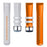 For Huami Amazfit GTS4 Mini / GTS3 / GTS2 2E Watch Strap 20mm Grids Texture Silicone Watch Band - White / Orange - 3