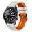 For Huami Amazfit GTS4 Mini / GTS3 / GTS2 2E Watch Strap 20mm Grids Texture Silicone Watch Band - White / Orange - 4