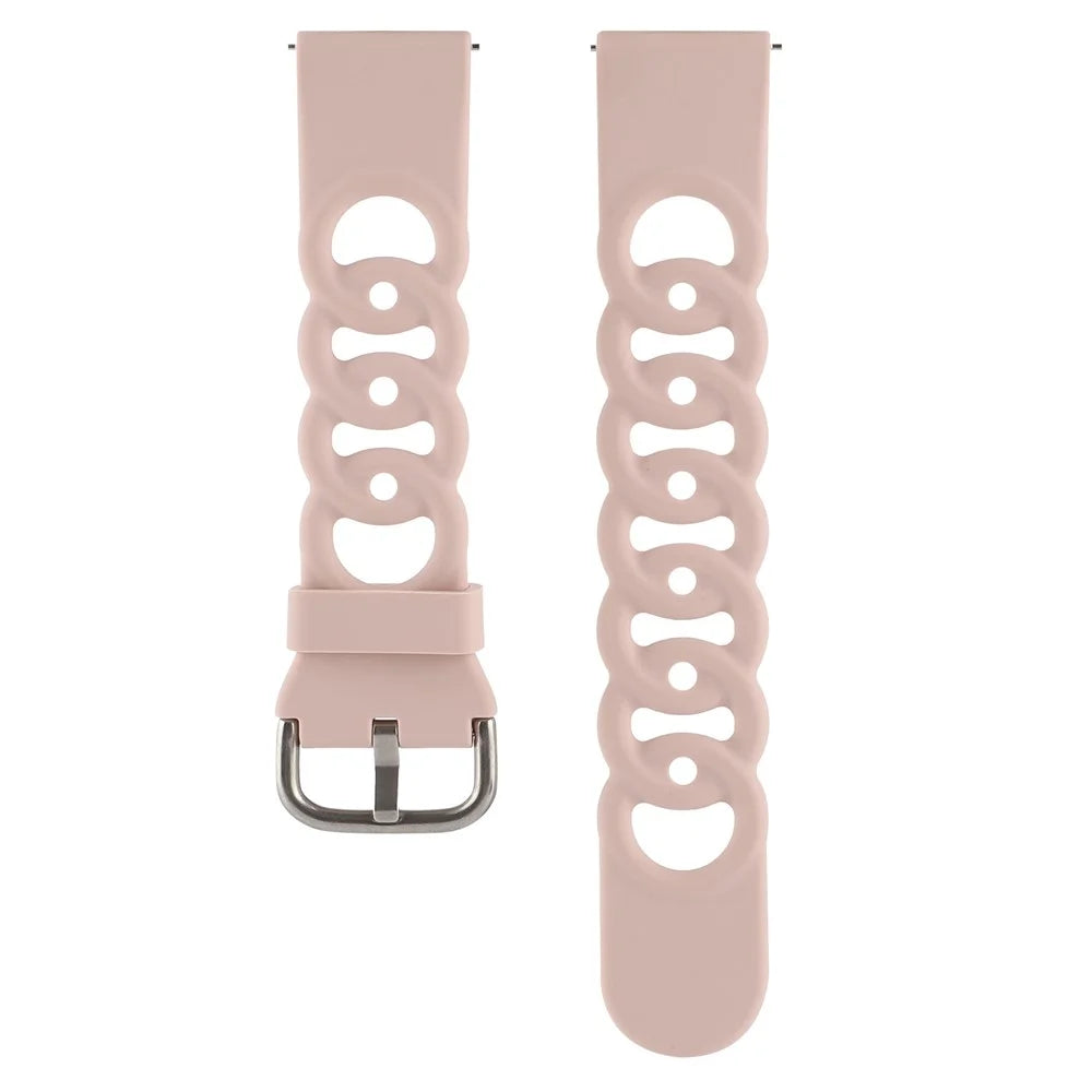For Huami Amazfit GTS4 Mini / GTS3 / GTS 2e / GTS 2 mini Silicone Watch Strap 20mm Donut Hollow Watch Band - Pink - 2