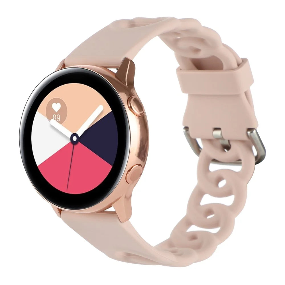 For Huami Amazfit GTS4 Mini / GTS3 / GTS 2e / GTS 2 mini Silicone Watch Strap 20mm Donut Hollow Watch Band - Pink - 3