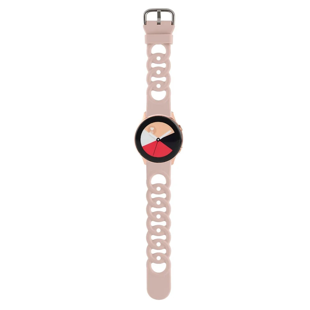 For Huami Amazfit GTS4 Mini / GTS3 / GTS 2e / GTS 2 mini Silicone Watch Strap 20mm Donut Hollow Watch Band - Pink - 5