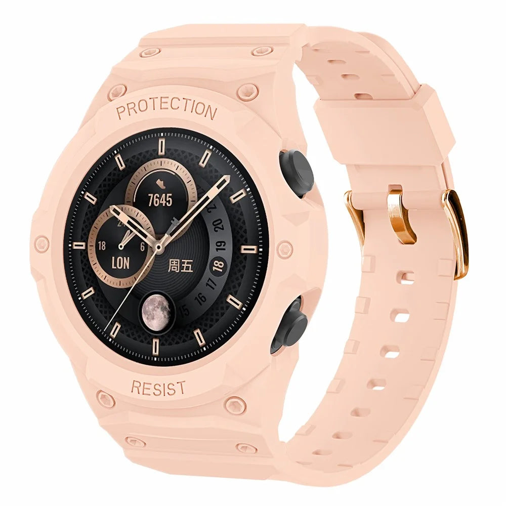 For Huawei Watch GT 2 46mm / GT 3 46mm TPU Protective Case Replacement Wristbands Band Accessories Straps - Pink - 2